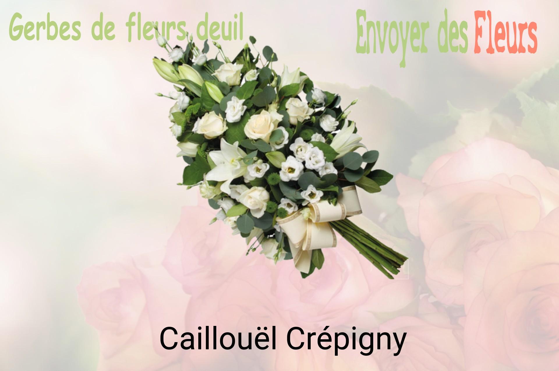 Gerbe de fleurs de deuil livrée à Caillouël-Crépigny